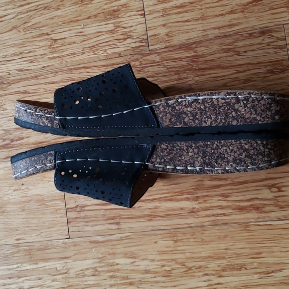 Clara Barson Slip Ons Chanclas Black - Picture 3 of 4